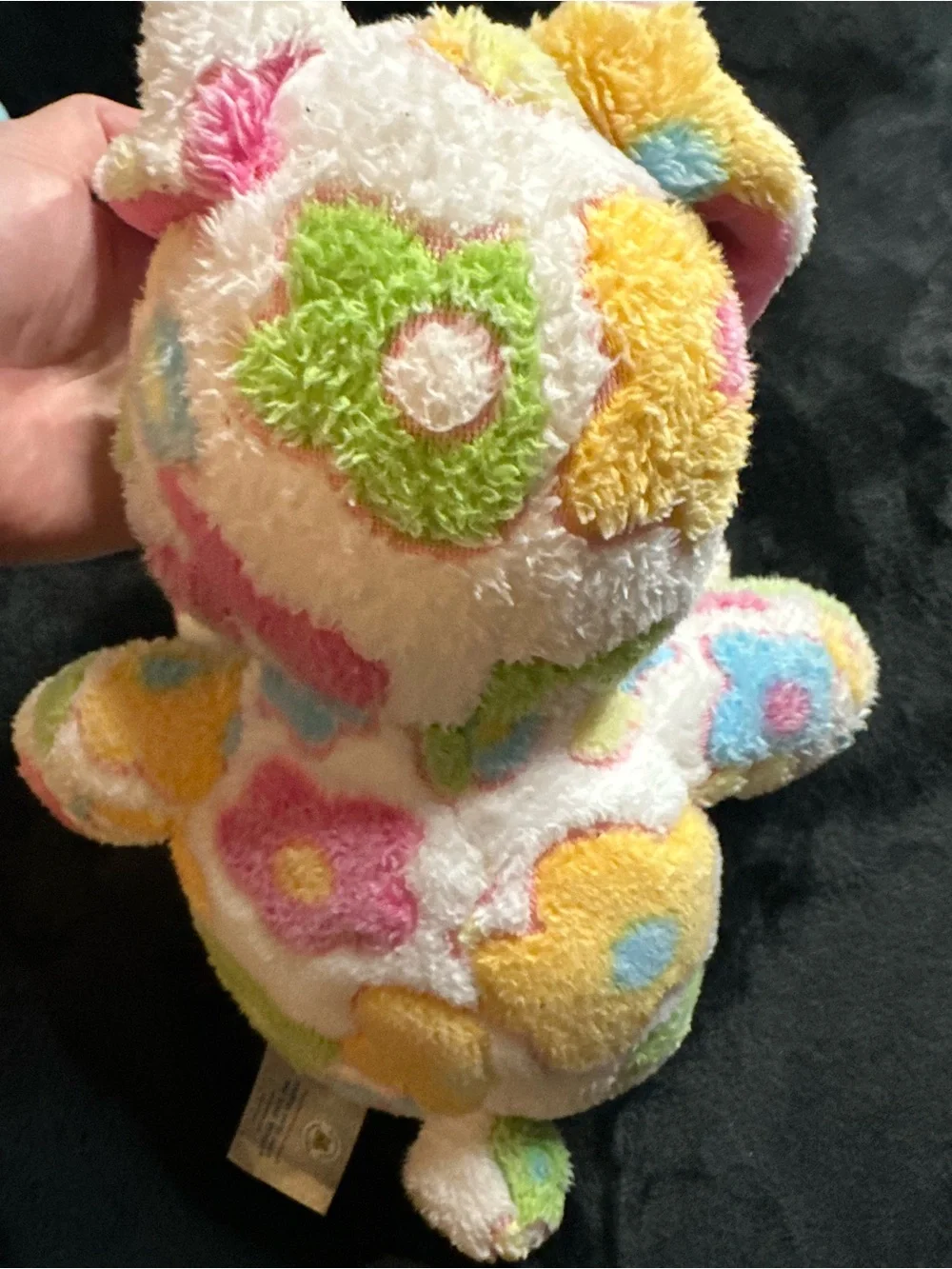 Build-A-Bear Floral Bunny Plush White Pink Easter Spring Stuffed Animal 16”